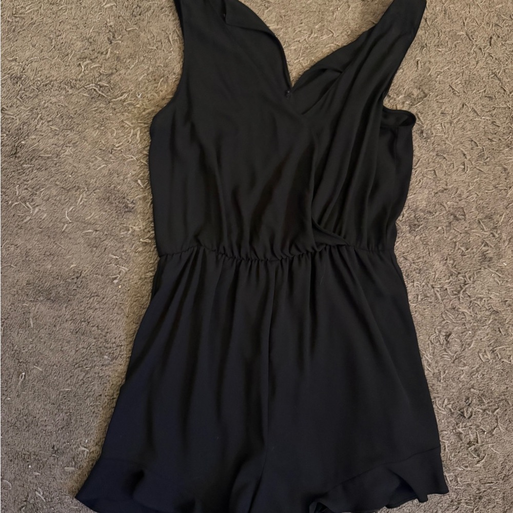 Lush Black sleeveless romper Large